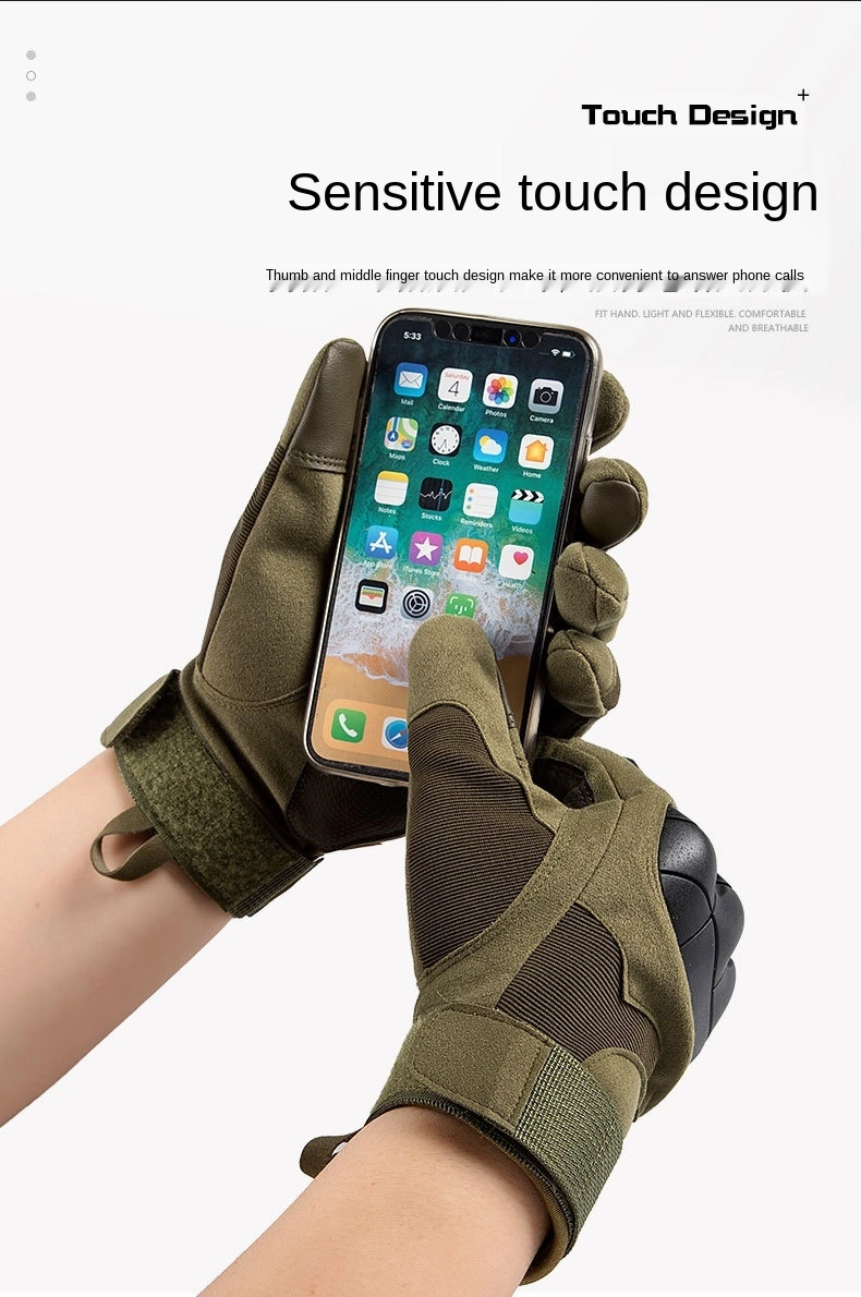 Tik Tok High Quality Touchscreen Heavy Duty Knuckle Military Style Gloves Durable Microfiber Tactical Sport Gloves